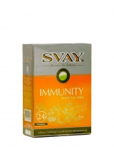 Чай ассорти Svay IMMUNITY boost tea mini, упаковка 24 пирамидки (18 шт. по 2,5 г и 6 шт. по 2 г)
