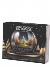 Чай ассорти Svay Golden Variety in Winter, упаковка 48 пирамидок по 2,5 г